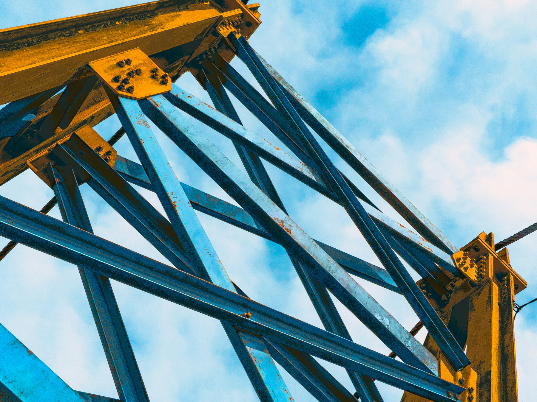 Stalen spant met boutverbindingen — constructiedetail